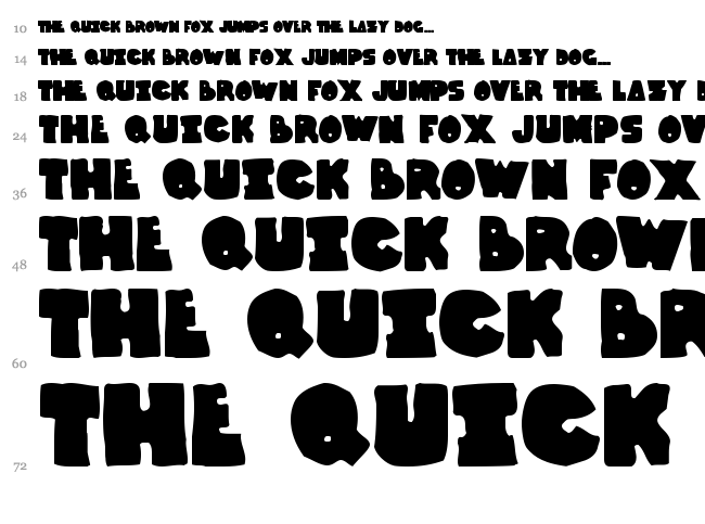 Thunder Thighs font waterfall